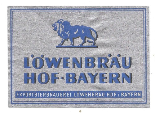 Altes bieretikett löwenbräu - bieretikett,