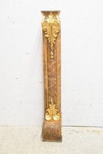 C25V09- Pilaster Holz geschnitzt u gefasst teils vergoldet