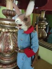 Militaria Soldat Osterhase Patriotika Ostern rar selten antik  Sammler Gewehr 