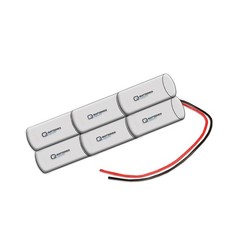 Akku Pack 7,2V 1500mAh NiCd L3x2 Sub-C Hochtemperaturzellen / Kabel