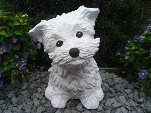 Steinfigur hund gartenfigur - steinfigur,