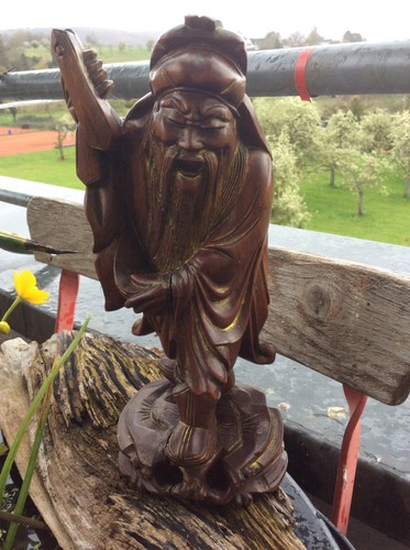 Alte holzskulptur weiser - alte, "weiser