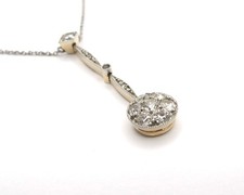 ANTIKES COLLIER GOLD 585 UND PLATIN 800 BRILLANTEN 0,56 CT JG 950101460700012