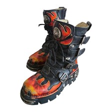 New Rock Flame Design Leder