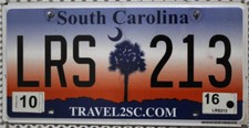 South Carolina Nummernschild USA Kennzeichen US License Plate , Travel [LRS 213]