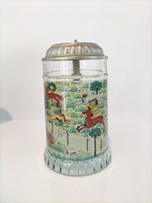 Alter Antiker Glas Bierkrug