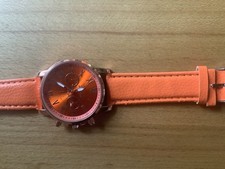 Armbanduhr,Damenuhr,Orange,Geneva ?, Quarzuhr, Römische Ziffern,Zinklegierung?