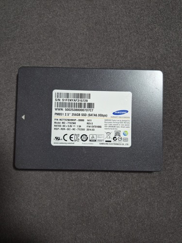 Samsung 256gb pm851 7te2560 - 256gb, mz-7te2560