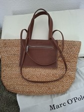 Marc O Polo Tasche Jute Leder Natur XL Big Shopper 