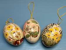 3er Set Handbemalte Ostereier