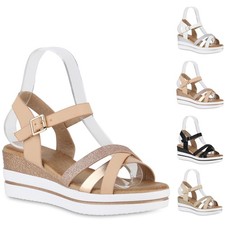 Damen Plateau Sandaletten