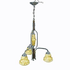 Art Deco Kronleuchter mit 3