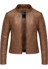 Damen Echtleder Jacke Biker