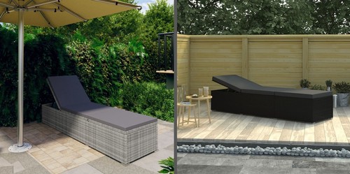 Sonnenliege gartenliege rattan - sonnenliege,