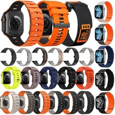 Nylon Metall Silikon Armband Für Apple Watch Ultra 3 49mm Series 11 10 9 8 7 6 5