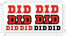 DID Kette Motorrad Aufkleber LAMINIERT Abziehbilder Gedruckt Vinyl Sponsor