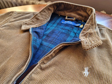 Original Polo Ralph Laure Herren Cord Jacke beige braun Gr. L Blouson