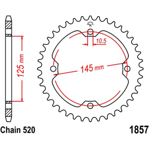 Kettenrad sprockets 37z - kettenrad,