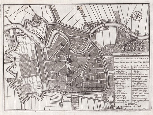 Haarlem city plan - , holland