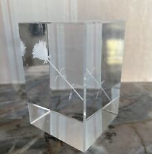 Laser 3D Gravur Glas Kristall? Block Rose Briefbeschwerer Innengravur H 6x4x4