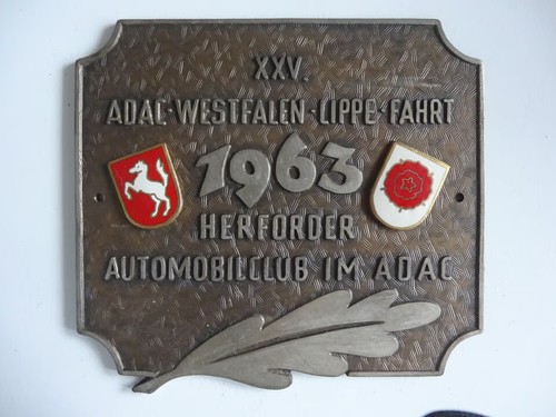 Bronze plakette xxv adac - bronze, xxv.