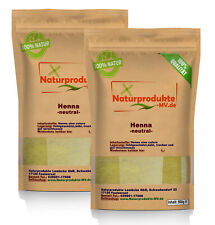 (14,95 EUR/kg) Henna Pulver neutral (2x 500 g) natürliche Haarpflege 1 kg 1000g
