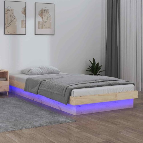 Massivholzbett leds holzbett - leds,