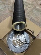 Aluflexrohr Flexrohr isoliert Ø 100 mm, grau Rosette u. Klemmschellen