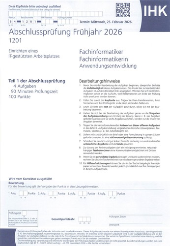 Ihk fachinformatiker ap1 - ihk,