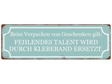 Shabby Chic Metallschild Blech