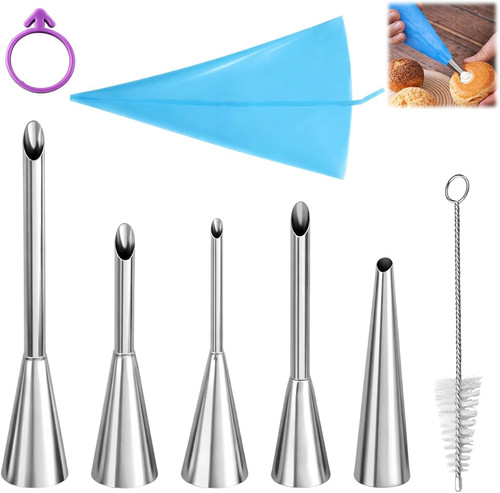 Backspritzen set aus edelstahl - set,