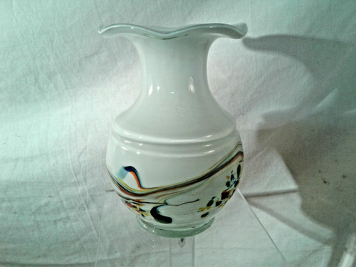 Überfang-Glas-Vase,Handarbeit
