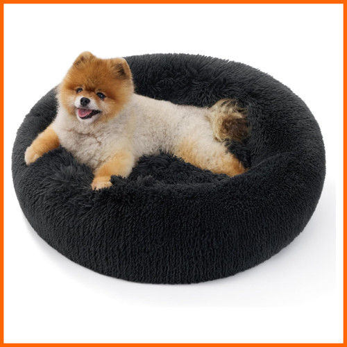 Hundebett rund dunkelgrau für - hundebett,