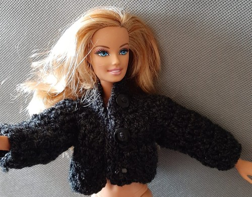 Barbie kurz jacke anthrazit - kurz,