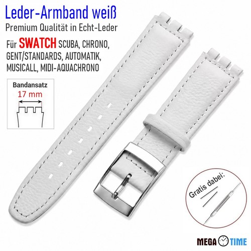 Leder armband 17mm kompatibel - leder-armband,