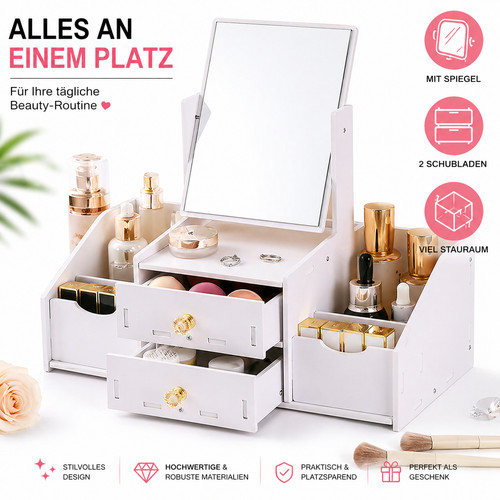 Kosmetik organizer mit spiegel - kosmetik,