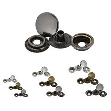 50 Stk Druckknopf Set rund