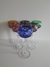 6 x WMF Cristal Cabinet Bleikristall Weingläser Römer Überfang WIE NEU !!!