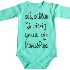 Lustiger Baby-Body Bodie Babybody mit Spruch - Süß, schlau & witzig genau wie ..