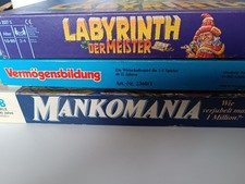 3er Set Gesellschaftsspiele Mankomania, Vermögensbildung, Labyrinth der Meister