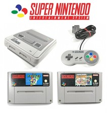 Super Nintendo SNES Konsole + Spiel + Controller - aufbereitet - 1-Chip - TOP