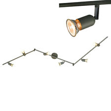Strahler Linos 6 flammig Titan Spot Schiene Deckenleuchte-Lampe Fassung GU10
