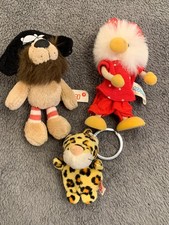 3x Nici Figuren / Schlüsselanhänger – Piratenlöwe, Leopard & Ente