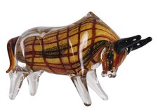 Villa Picasso Glaskunst-Stier – Murano-Stil Stier Skulptur Glas