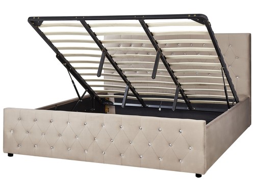 Doppelbett beige taupe - doppelbett,