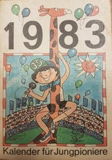 Alter DDR Pionierkalender 1983 ohne Kalendereintragungen mit Kritzeleien