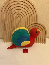 Sterntaler Schnecke Spieluhr Plüsch Stofftier  Bunt Vintage 