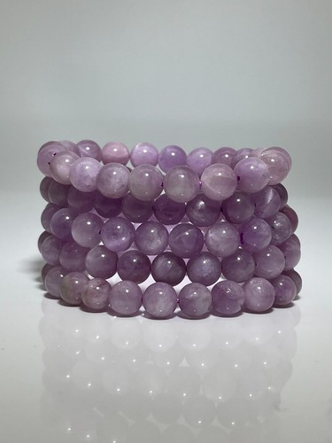 Kunzit spodumen armband - spodumen, 7-11mm
