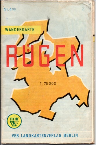 Wanderkarte rügen 1964 - wanderkarte,