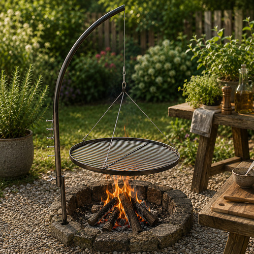 Schwenkgrill edelstahl 55cm - edelstahl,